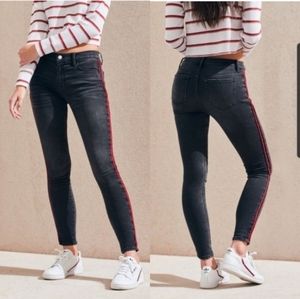Pacsun Los Angeles Tuxedo Red Strip Jegging Jeans Women's